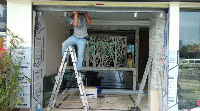 中山港碧梅口腔自动门工程